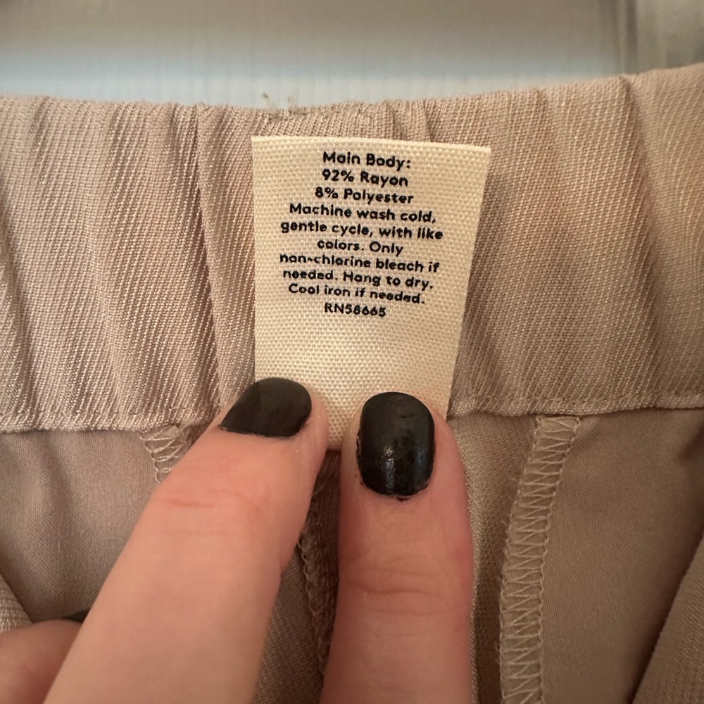 Open Edit Tan Wide-Leg Women's Pants - Picture 4 of 5